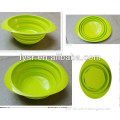 Food grade fresh color Creative foldable Silicone fruit bowl
